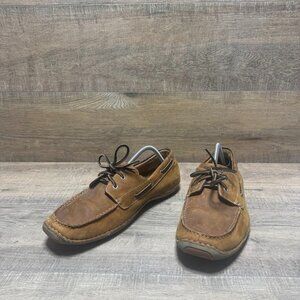 Timberland Annapolis 2 Eye Brown Leather Boat Shoes Men's Size 10.5